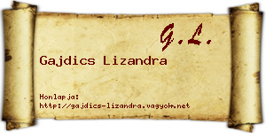 Gajdics Lizandra névjegykártya